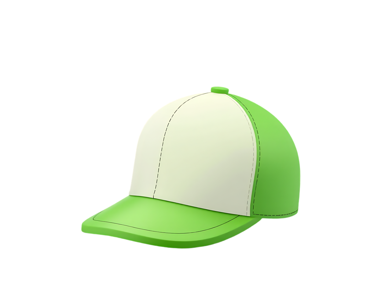Green and White Baseball Cap png