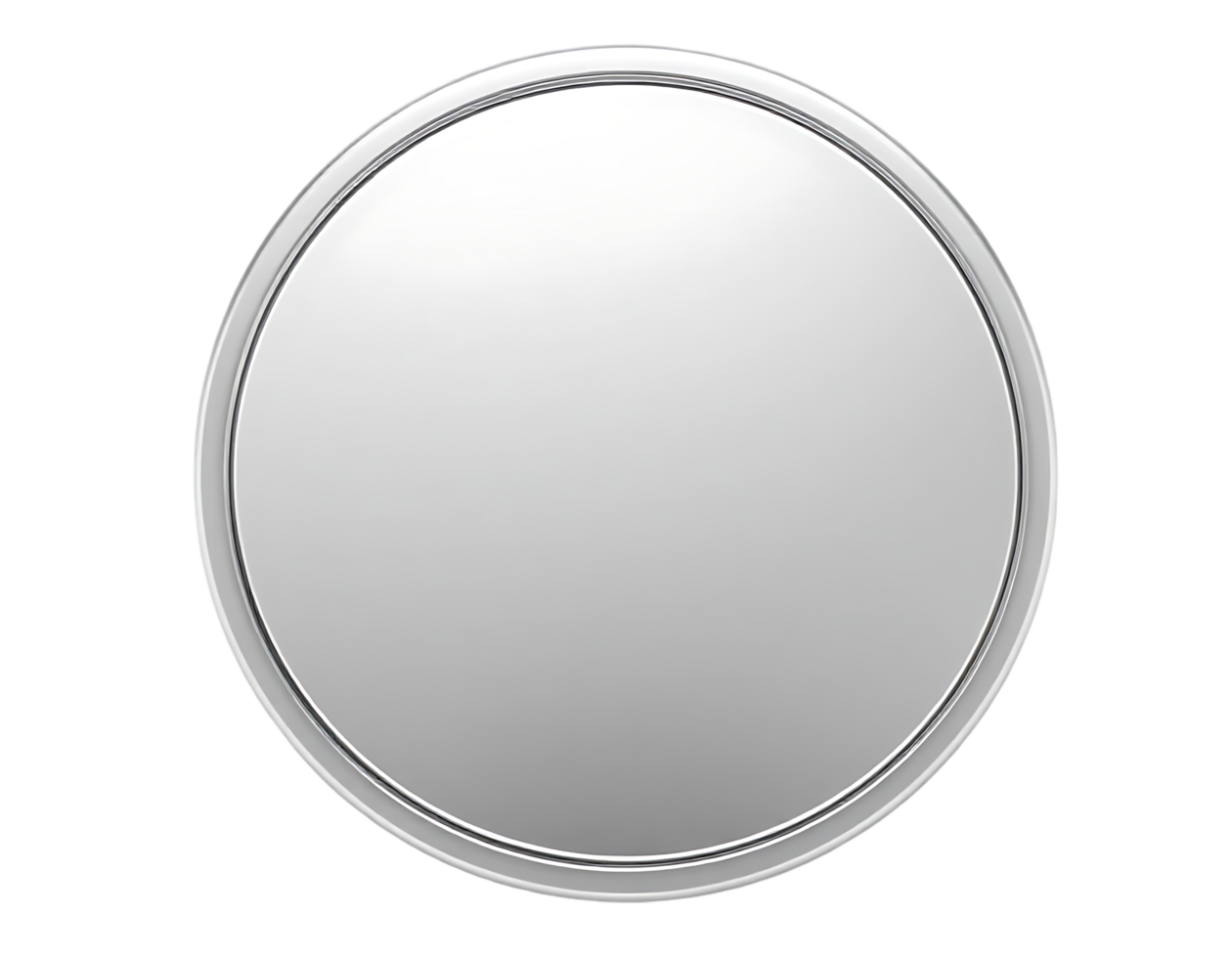 Shiny Silver Button with a Metallic Border png