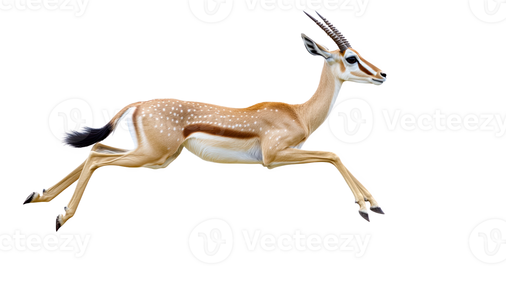 A graceful gazelle in moti, captured mid-leap png