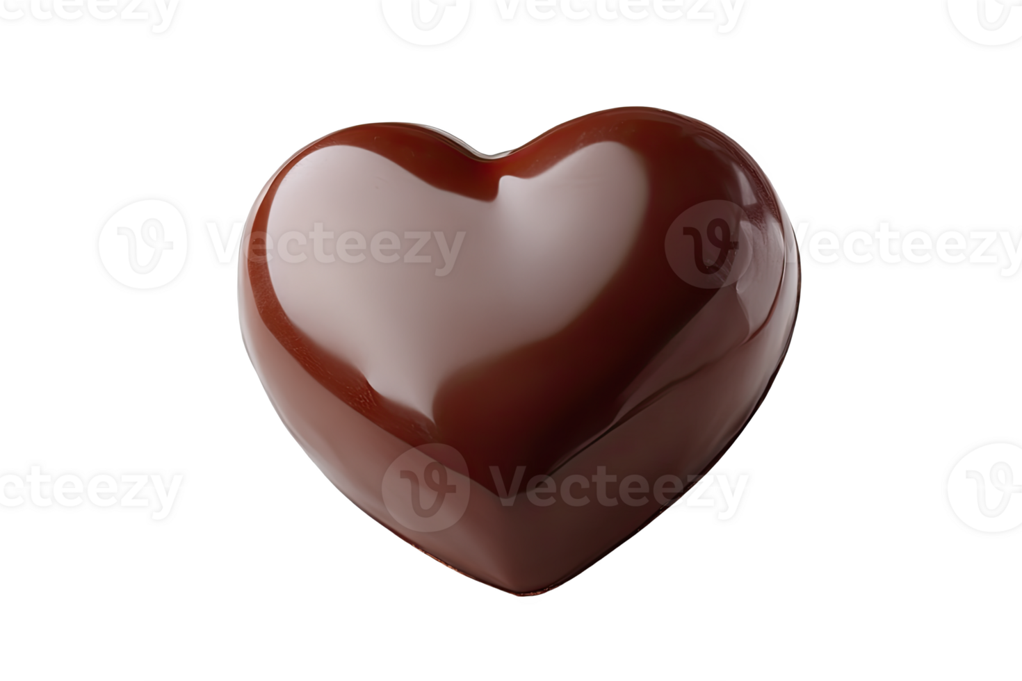 Shiny chocolate heart , perfect for Valentine's or sweet-themed designs. png