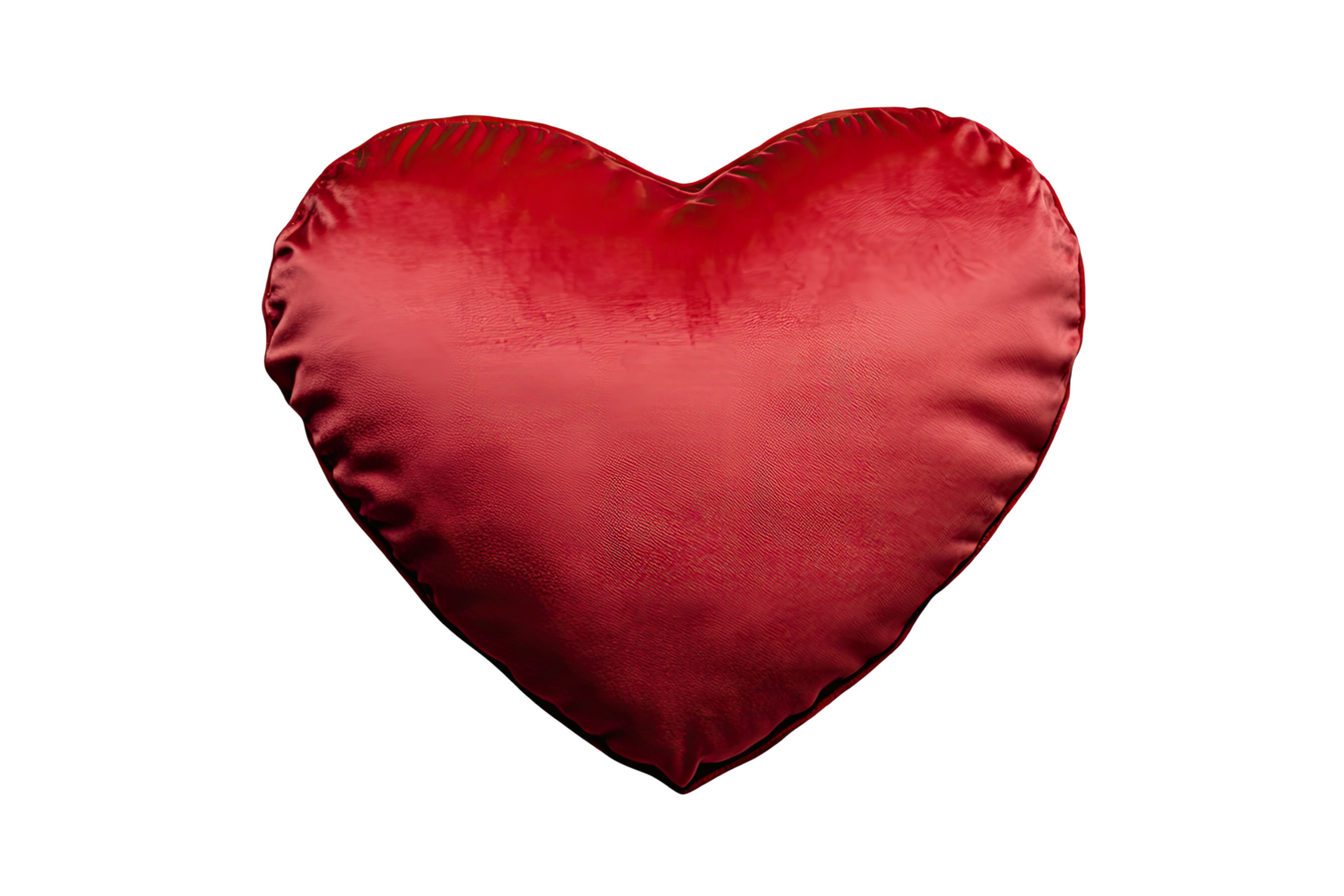 Red heart-shaped pillow isolate perfect for romantic decor. png