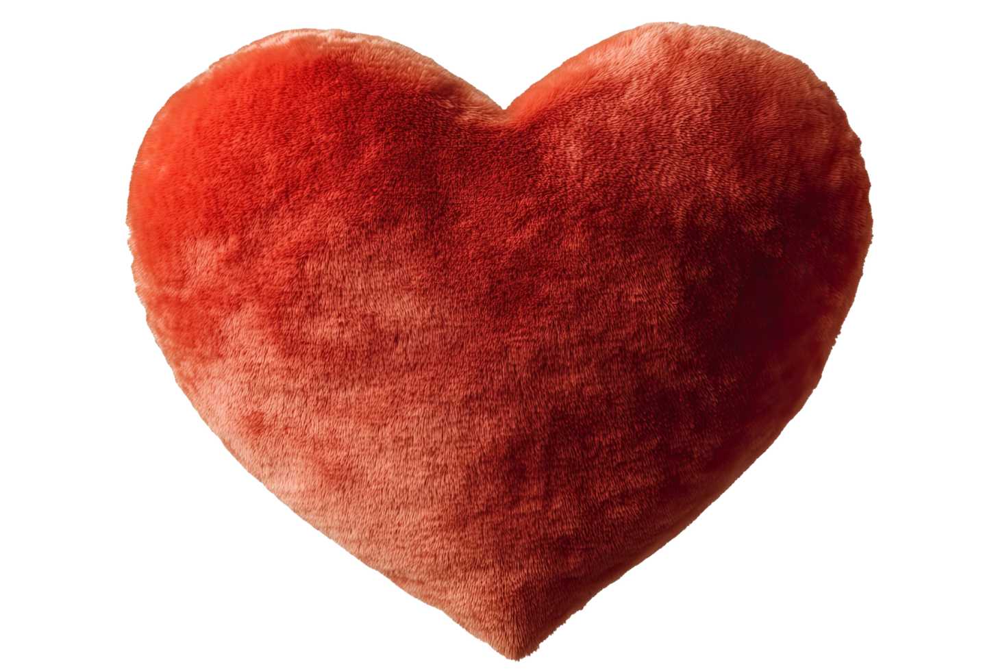 Soft, plush red heart pillow white for romantic or cozy decor ccepts. png