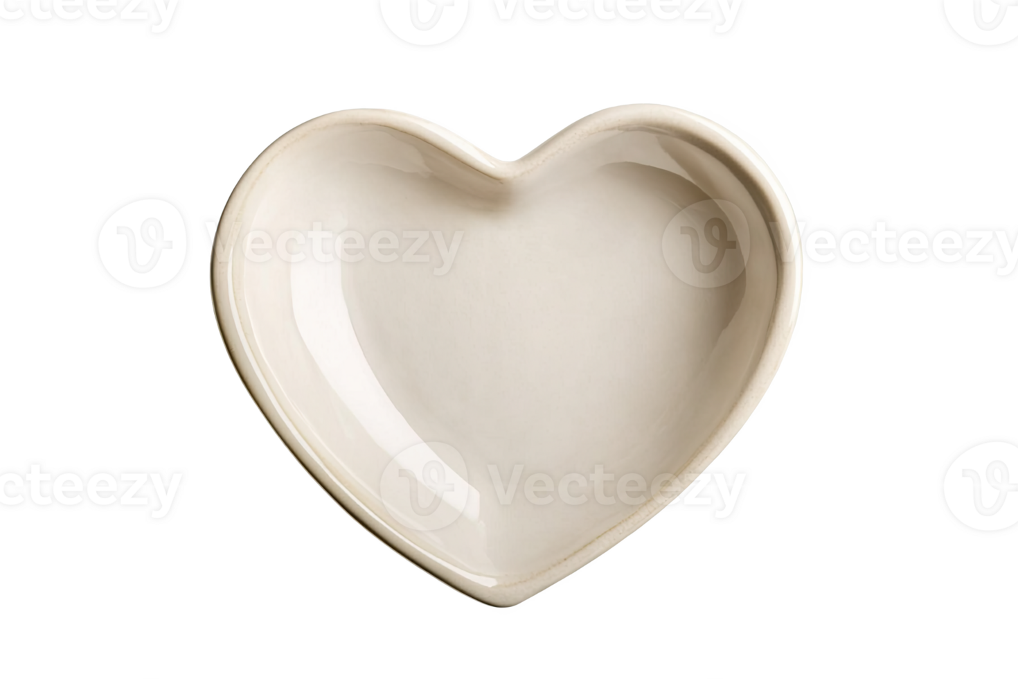 Heart-shaped ceramic bowl , ideal for serving snacks or as decorative element. png