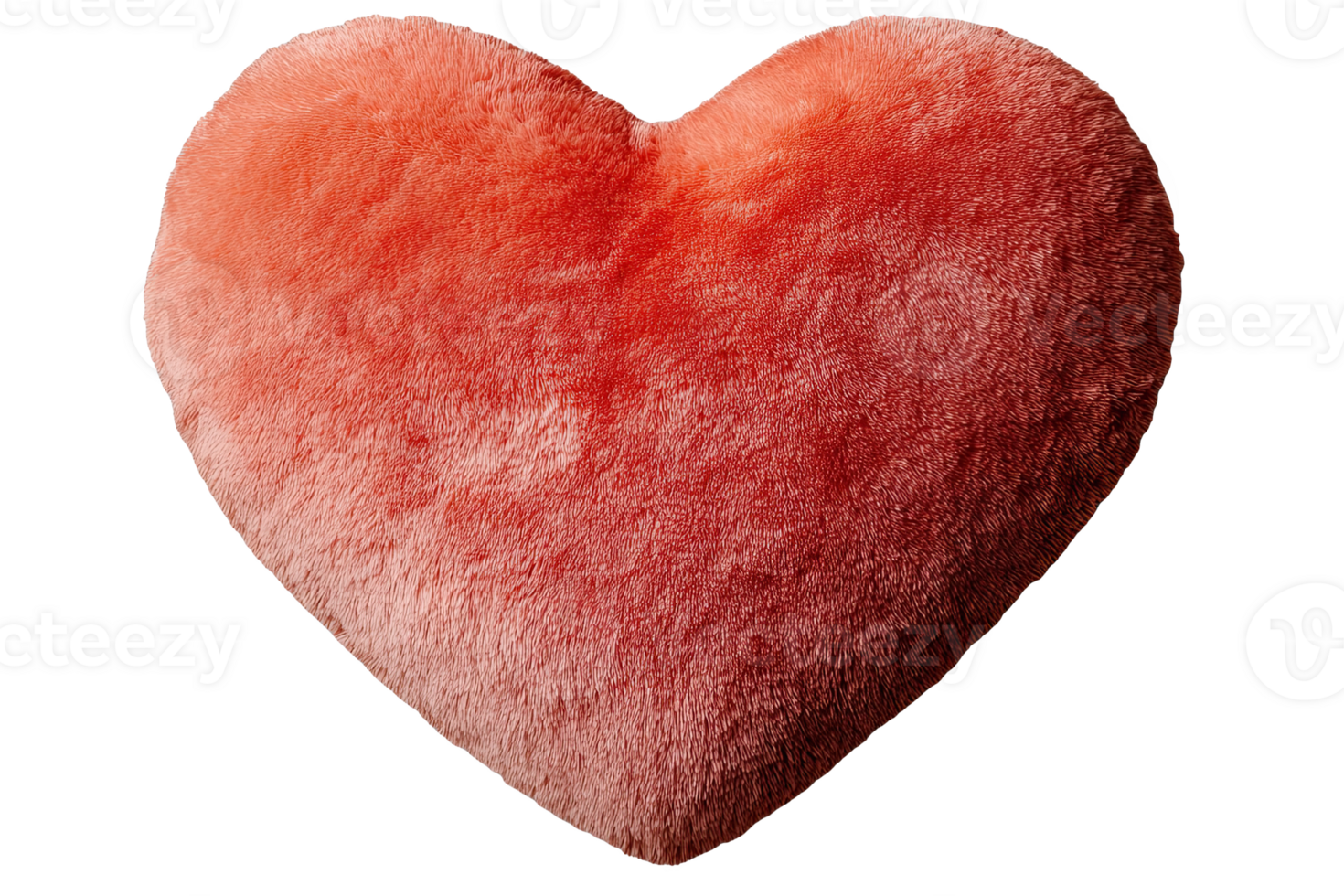 Plush heart pillow in soft coral color, perfect for decoratind cozy atmosphere. png