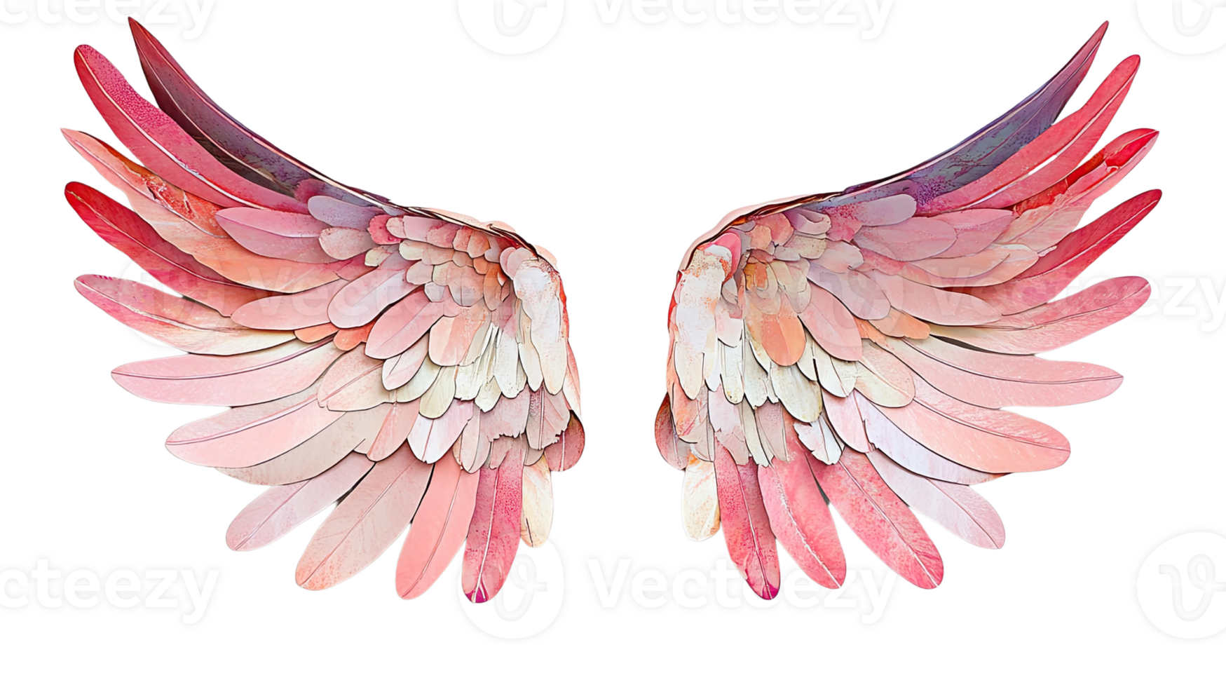 Elegant and colorful wings symbolizing freedom and spirituality, perfect for creative and artistic projects. png