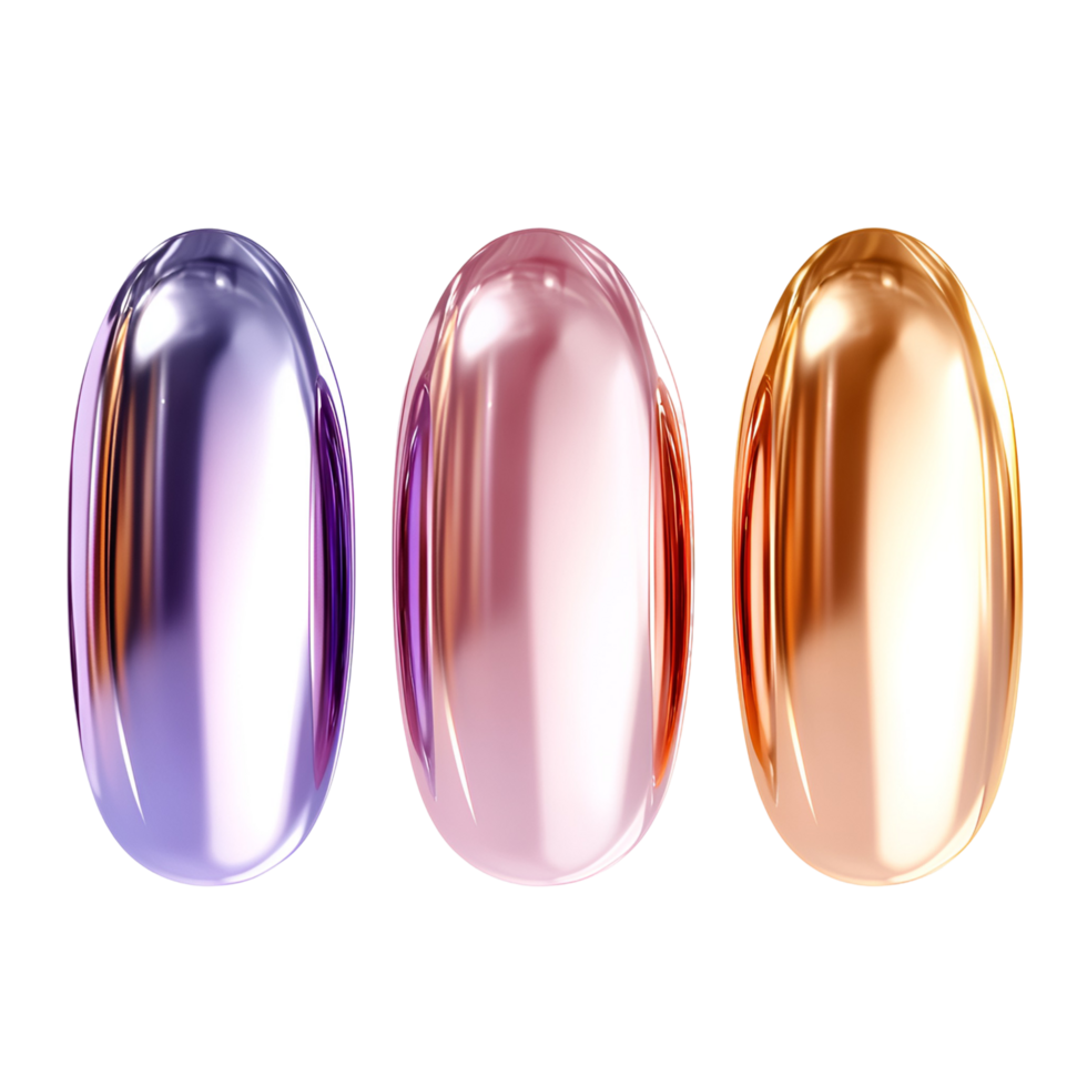 Shiny Metallic Spheres Floating On Clear Surface on a transparent background png