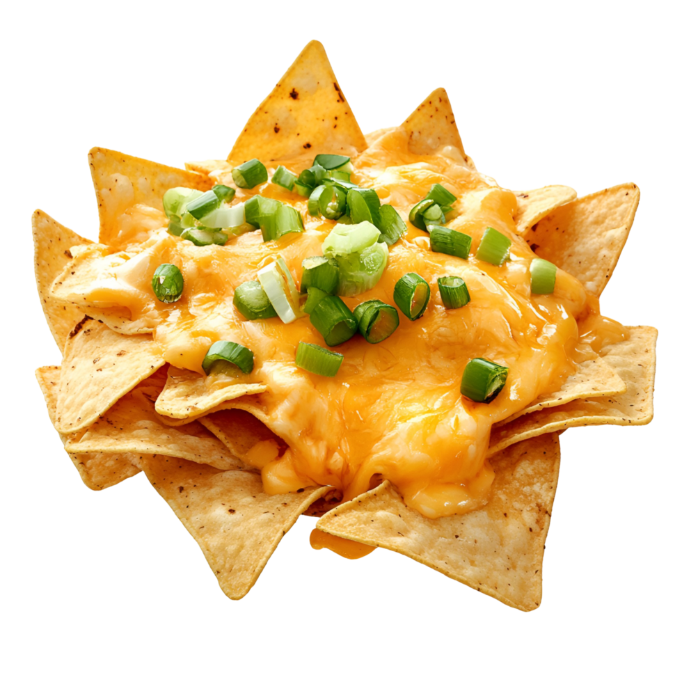 Crispy Nachos With Cheese On Transparent Background png
