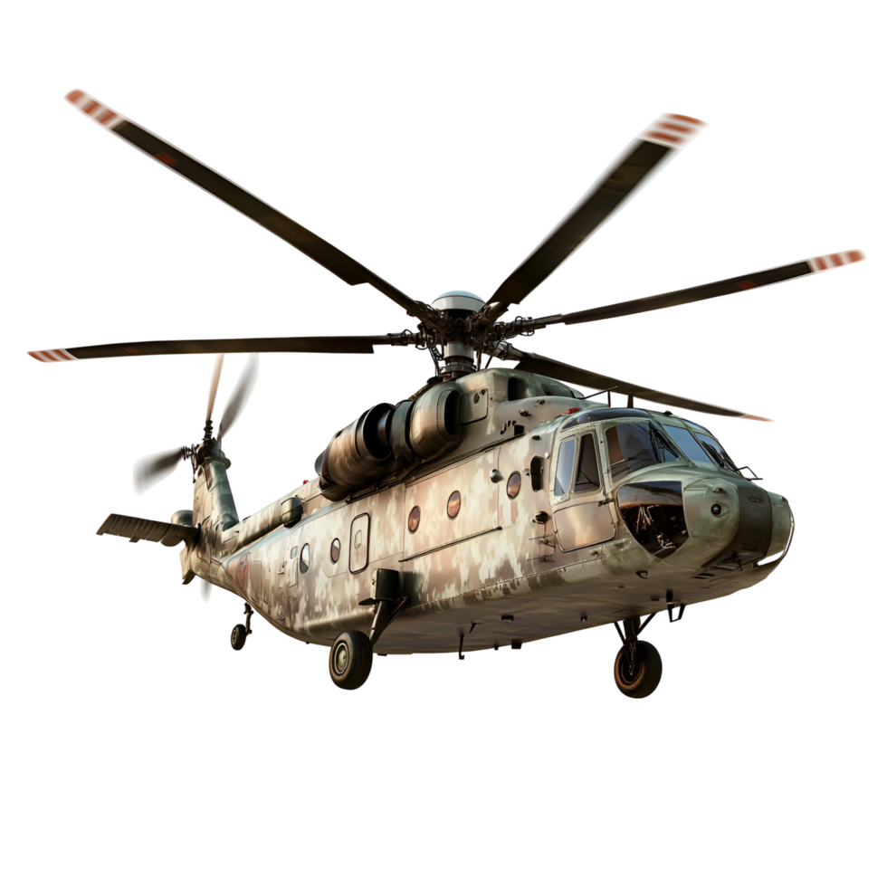 Military Helicopter On Transparent Background Flying png