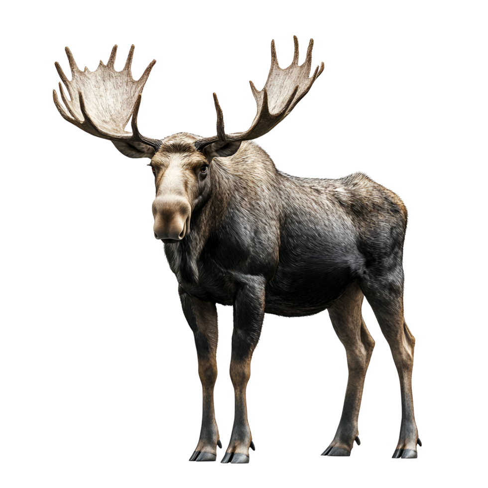 Moose With Antlers Isolated On Transparent Background png
