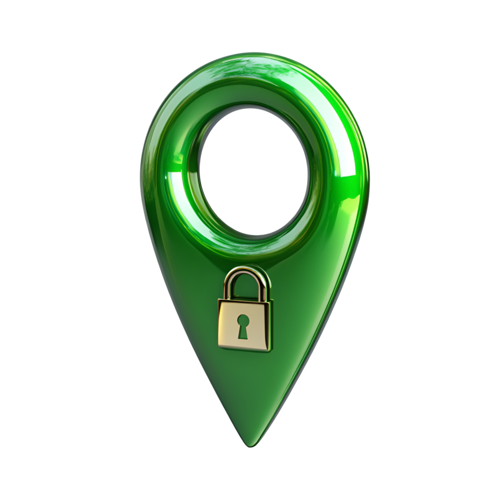 Secure Location Map Pointer Icon Transparent Background png