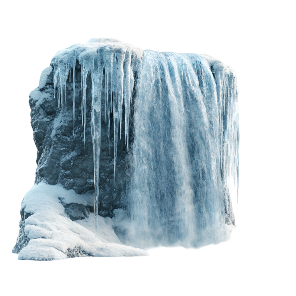 Snowy Frozen Rock Chunk Transparent Background png