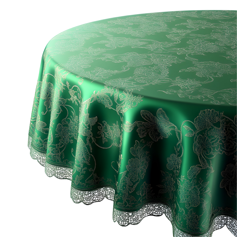 Green Leaf Tablecloth Overlay Transparent Background png
