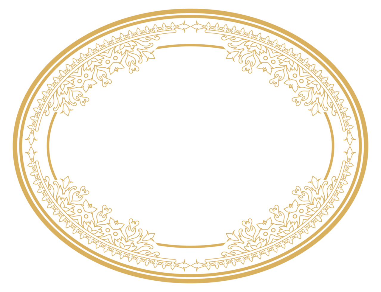 Ornamental Design Style Frame with Vintage Elegance and Element. png