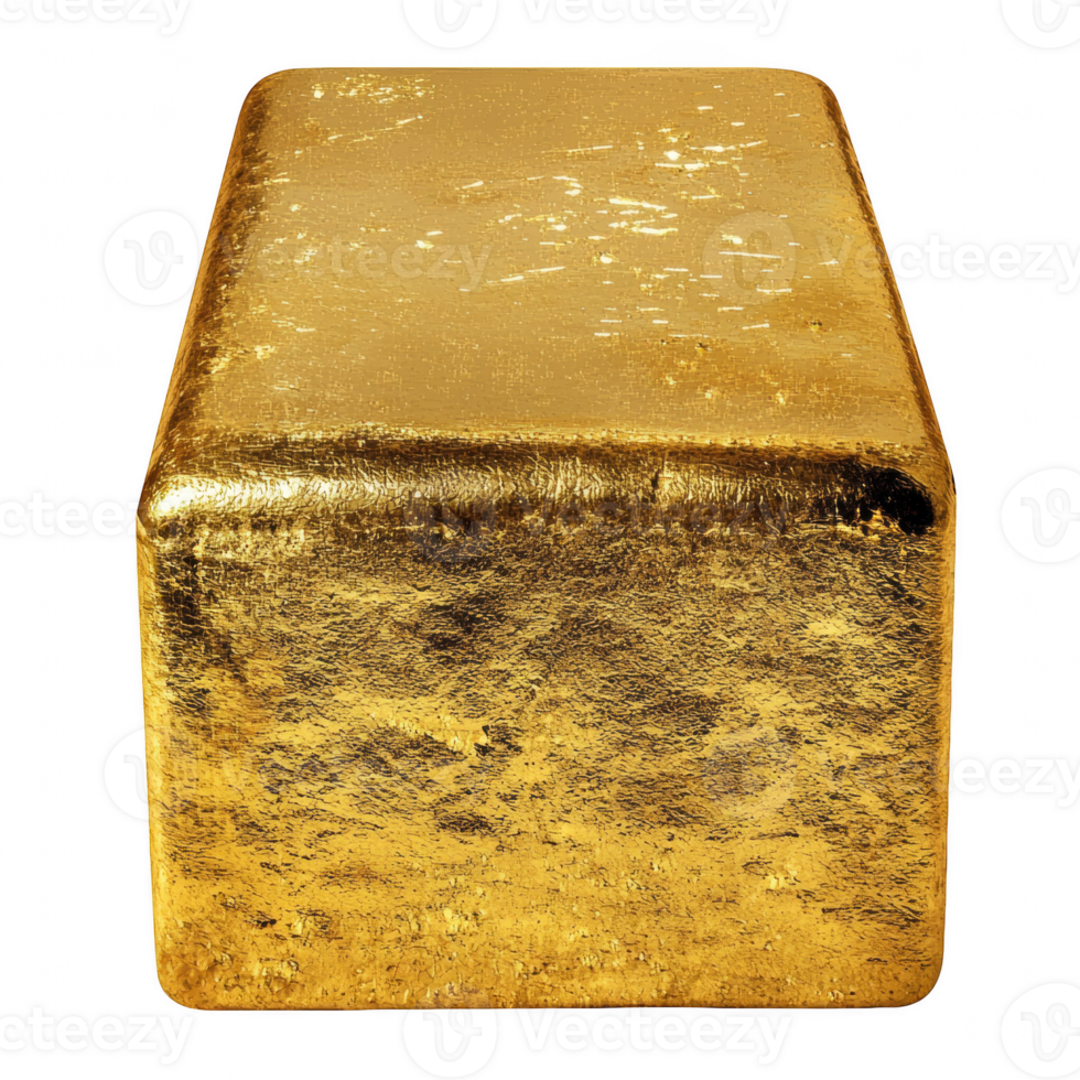 shiny gold bar with smooth surface, reflecting light beautifully, symbolizes wealth and luxury. Its solid form and rich color evoke feelings of prosperity and success png
