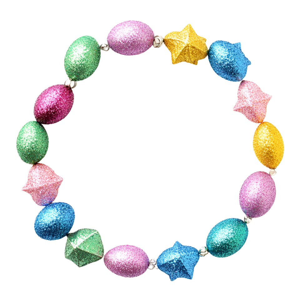 Vibrant Egg Dye Pattern Frame Transparent Background png