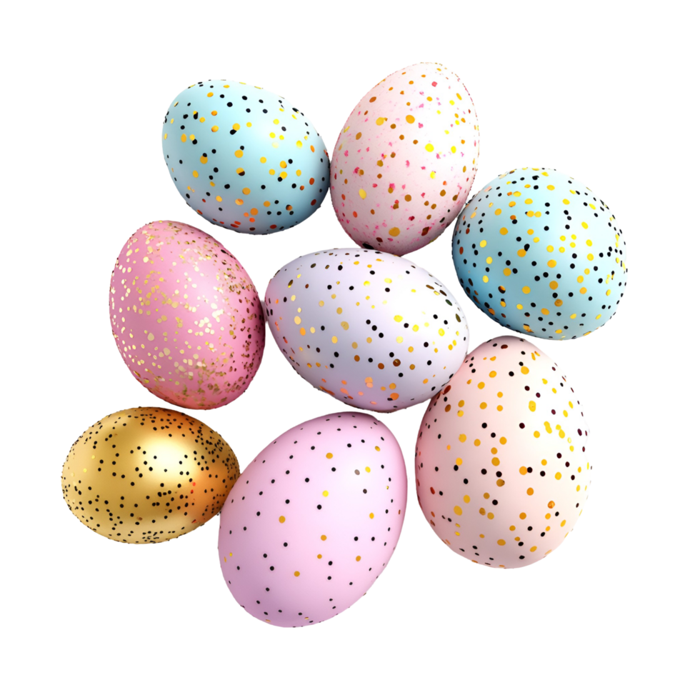 Multicolored Dyed Egg Texture Transparent Background png