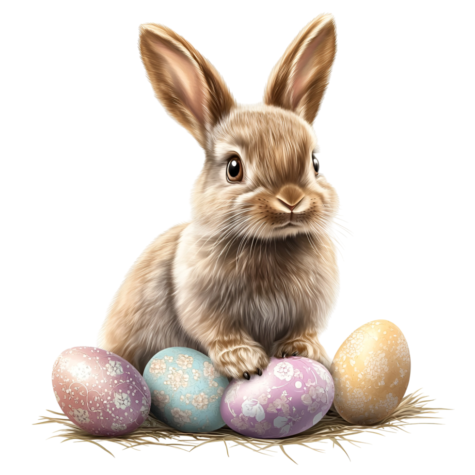 Cute Easter Window Decals With Bunny And Egg Transparent Background png