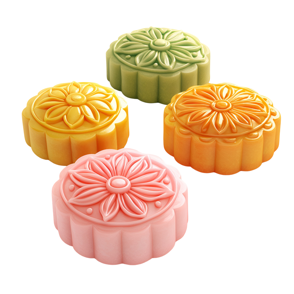 Golden Mooncake With Pattern Transparent Background png