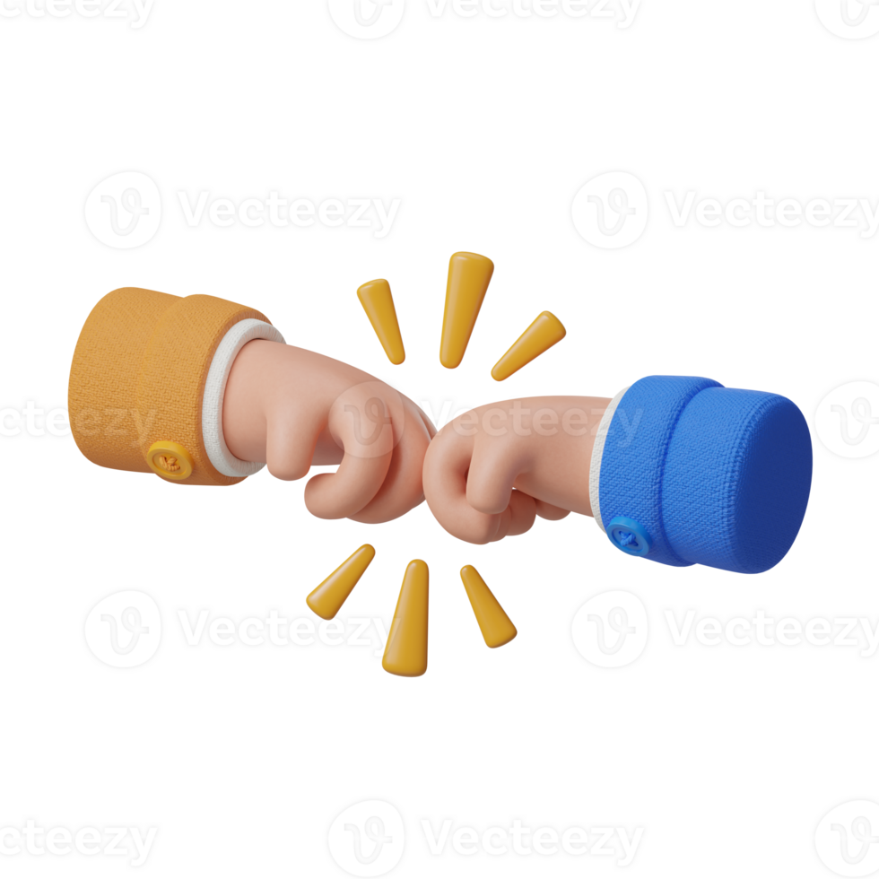 Bump Fist Hand Gesture 3D Icon png