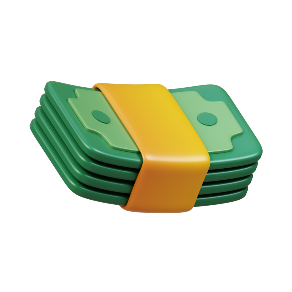 Digital Money Note 3D Icon png