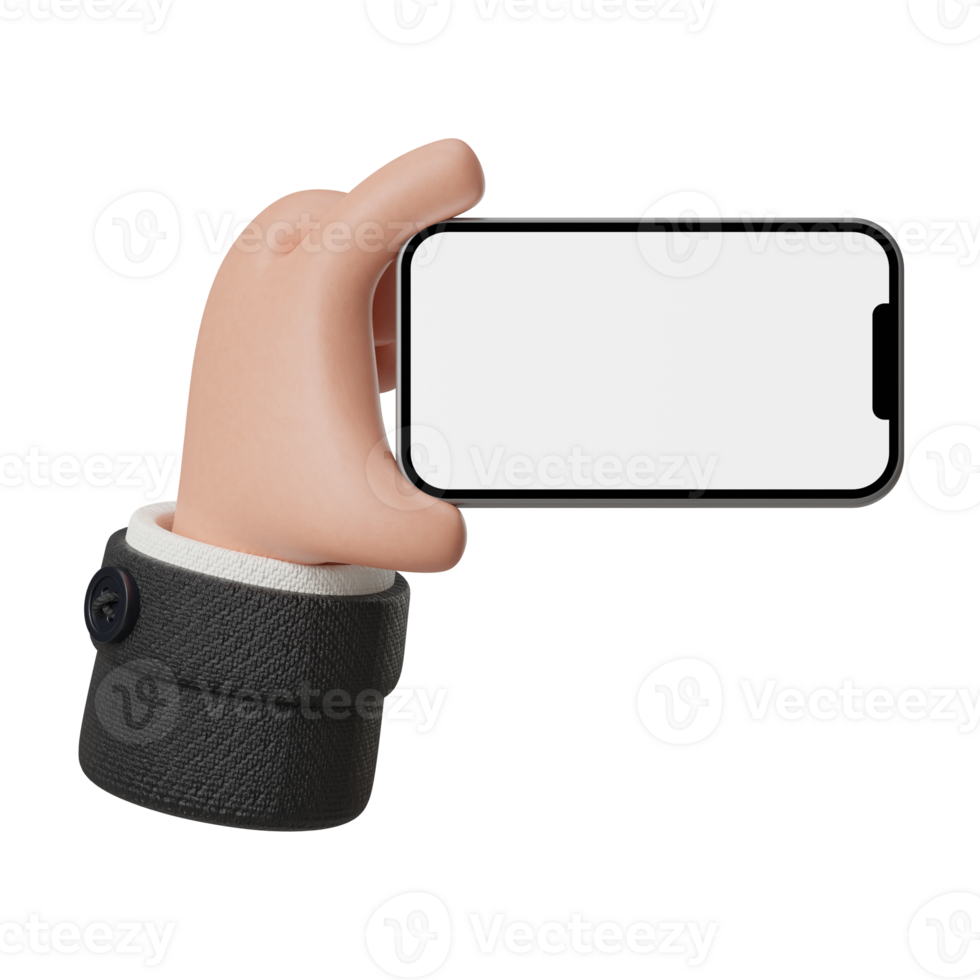 3D Icon of a Hand Holding a Mobile png