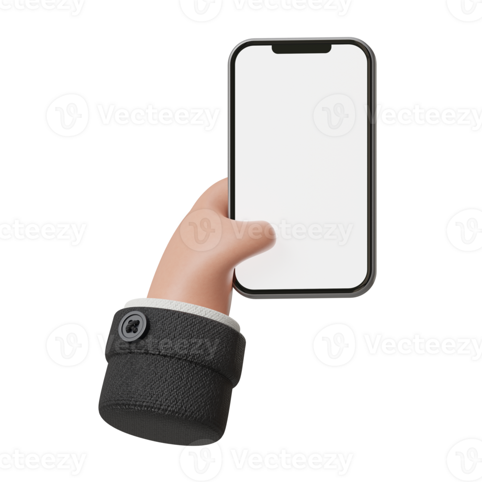 Hand Holding Smartphone 3D Icon png