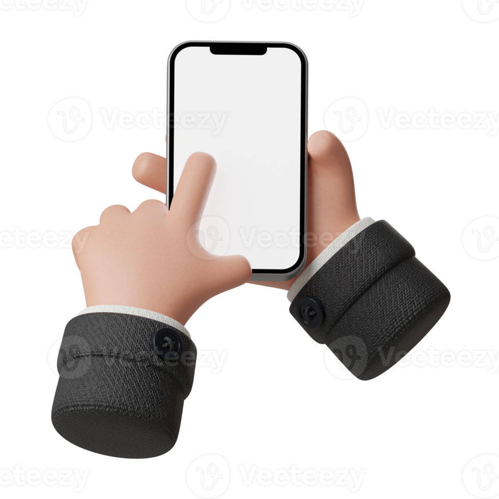 3D Icon of a Hand Holding a Phone png