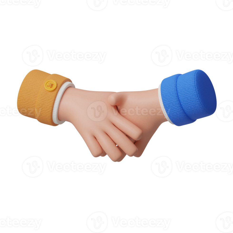 Handshake Hand Gesture 3D Icon png