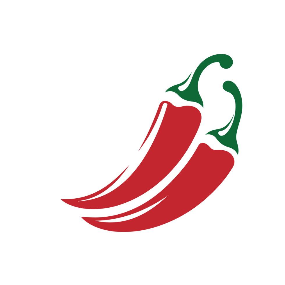 red chili peppers icon on transparent background png