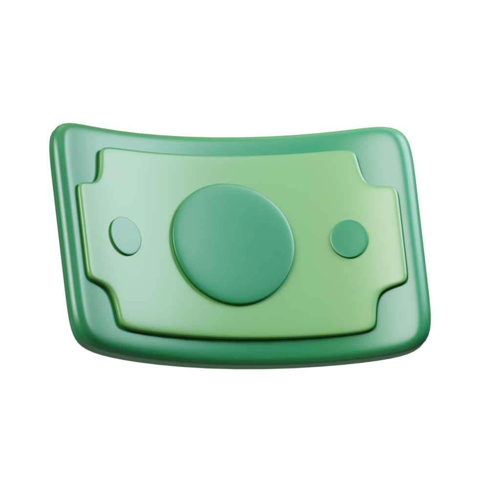 Floating Money Note 3D Icon png