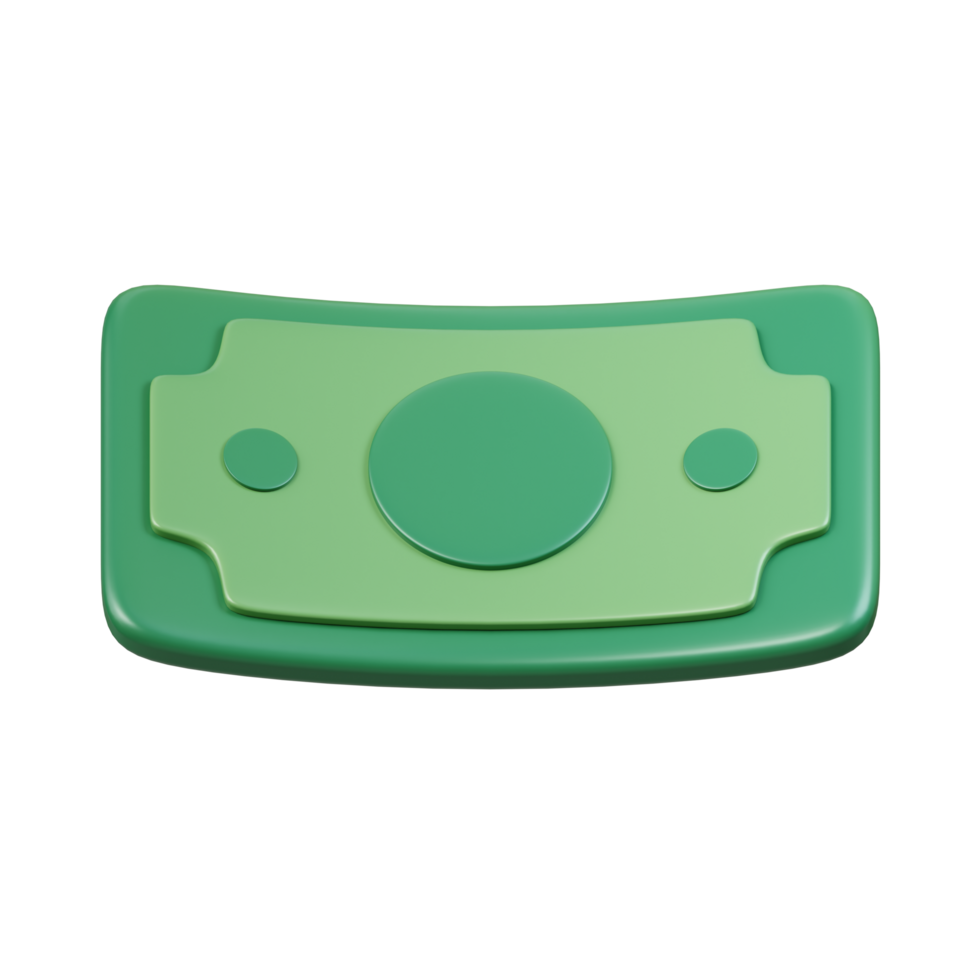 3D Render of a Money Note png