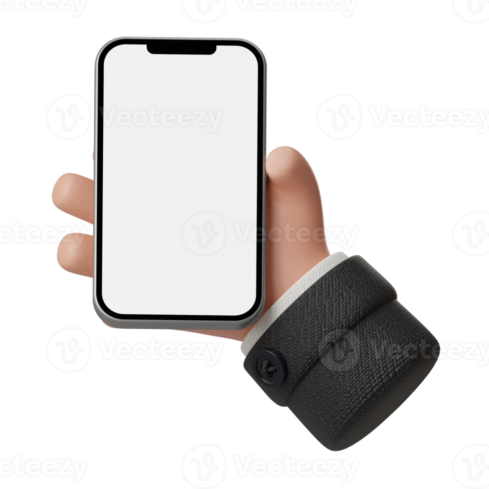 Hand Holding Phone 3D Icon Gesture png