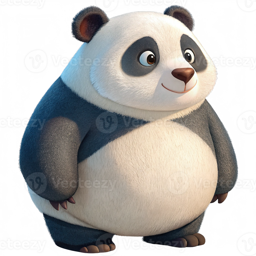 Watercolor illustration and Transparent Chubby Panda png