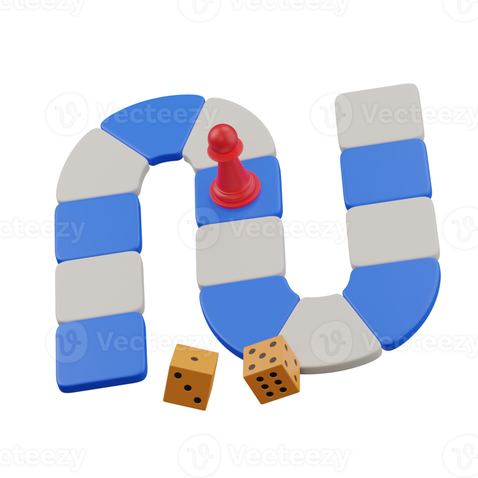 3d render board game illustration png