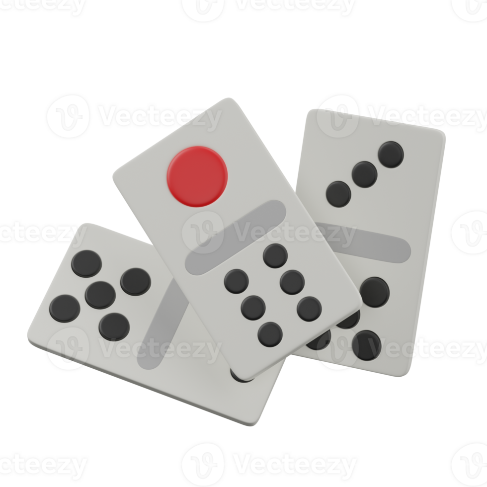 3d render dominos illustration png