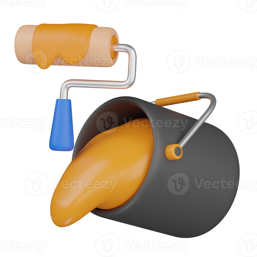 3d render paint tools illustration png