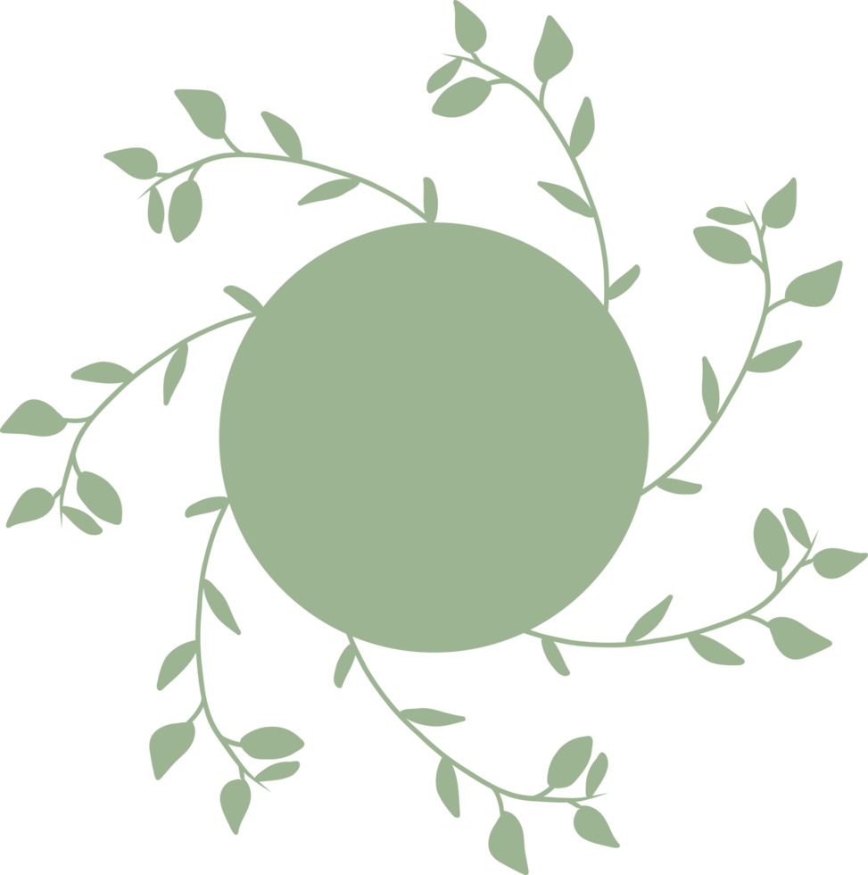 abstract round floral design. png