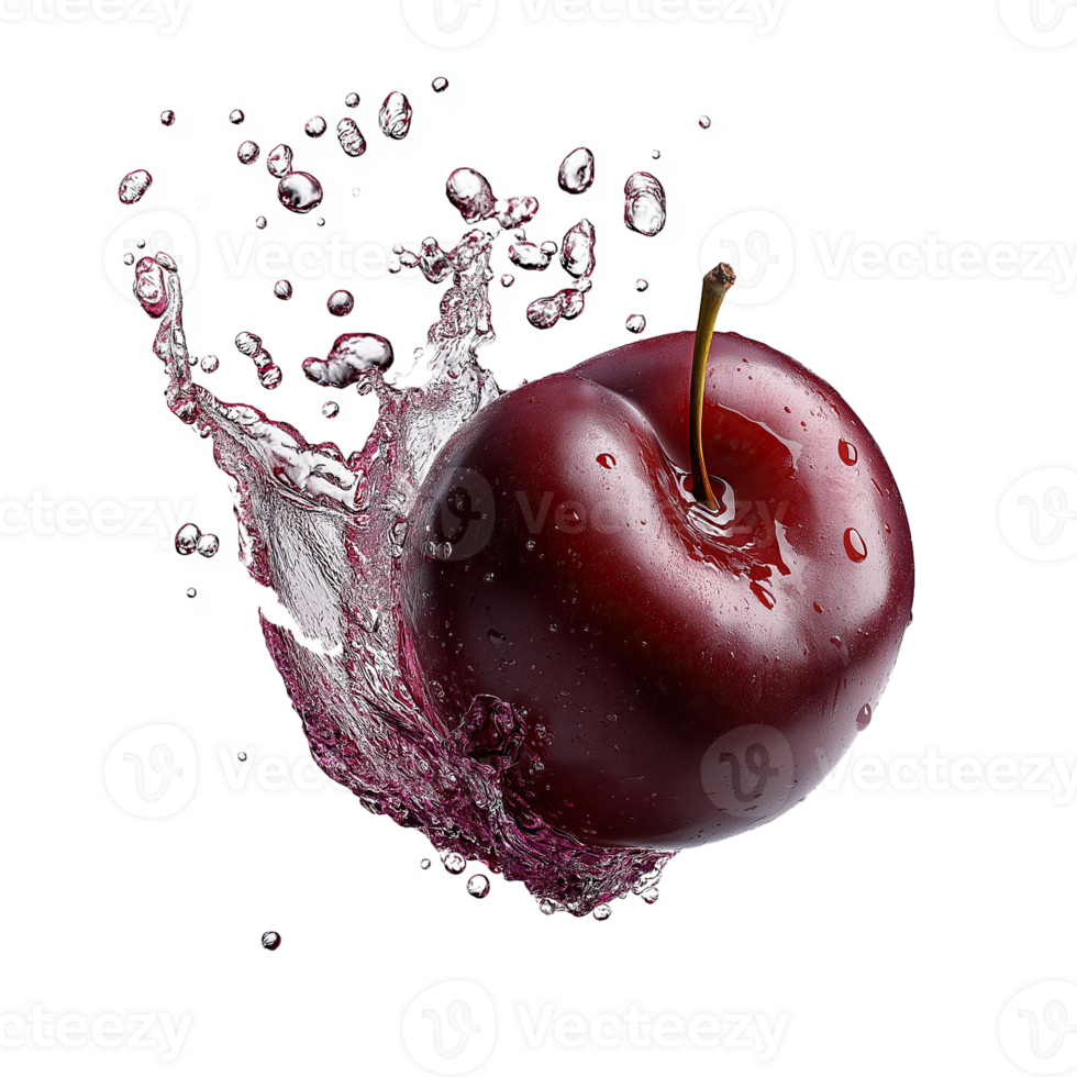 Fresh Plum. Isoalted on Transparent Background png