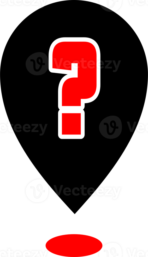 map icon with question mark inside png