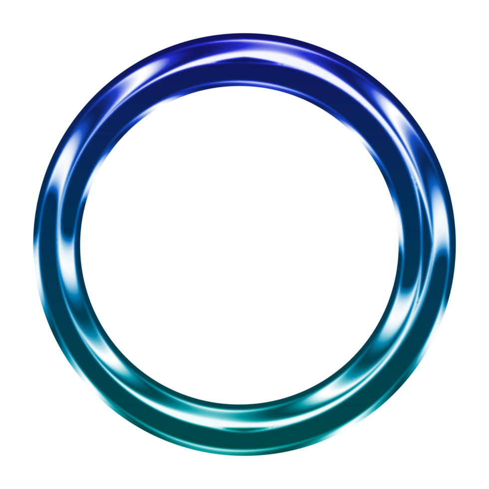 Metallic futuristic circular frame with reflections .3d Elements png