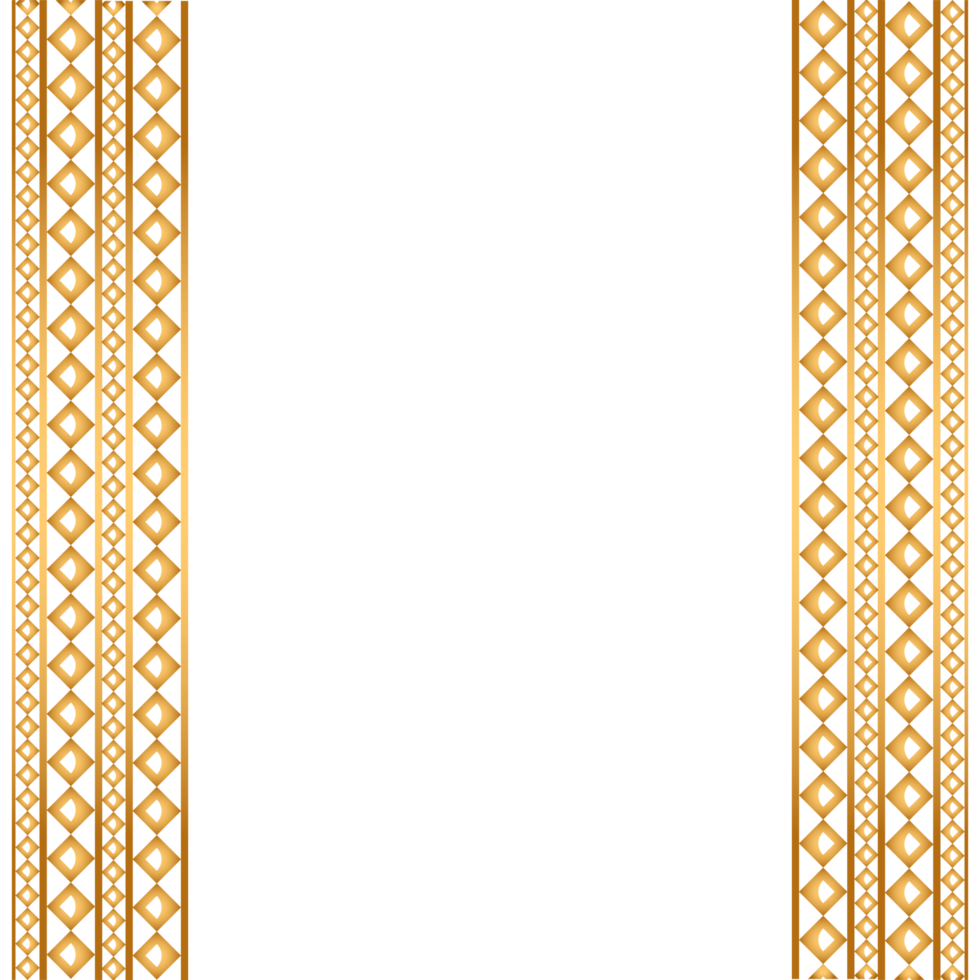 Luxury golden rectangle certificate border pattern line photo frame islamic wedding invitation vintage art background png