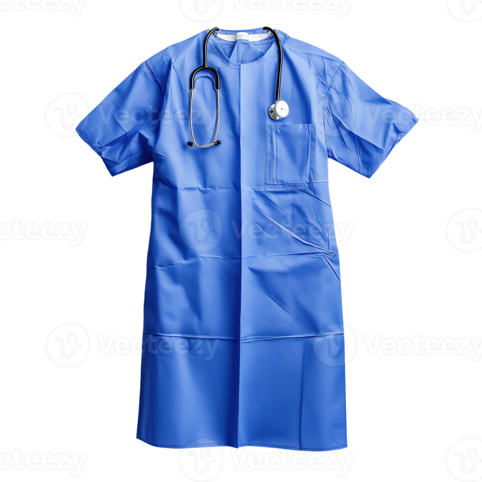 Hospital Gown Mockup on Transparent Background png