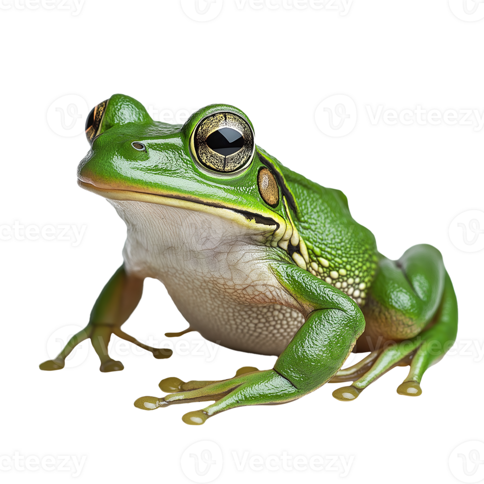Green Frog . Isolated on Transparent Background png
