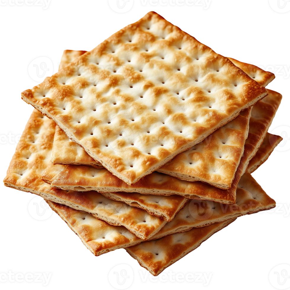 Unleavened Matzo Flatbread. Clean Studio Photography, Perfect Cutout, No Shadows, High-Resolution Food Image for Packaging Design png
