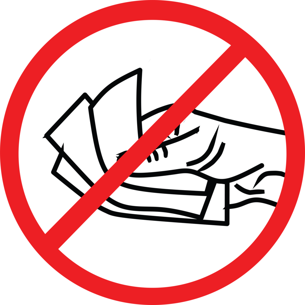 No cash money, icon with a red prohibition sign. Perfect for cashless payments, financial technology, and modern transactions. Simple design. png