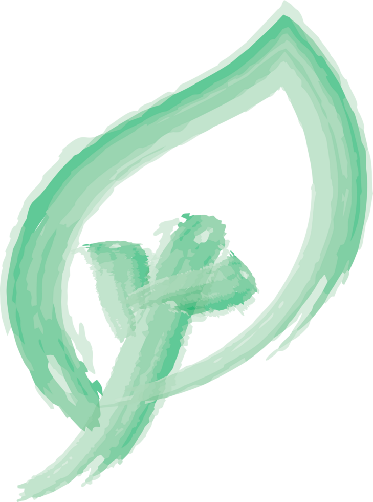 Abstract Green Leaf Symbolizing Nature and Environmental Conservation png