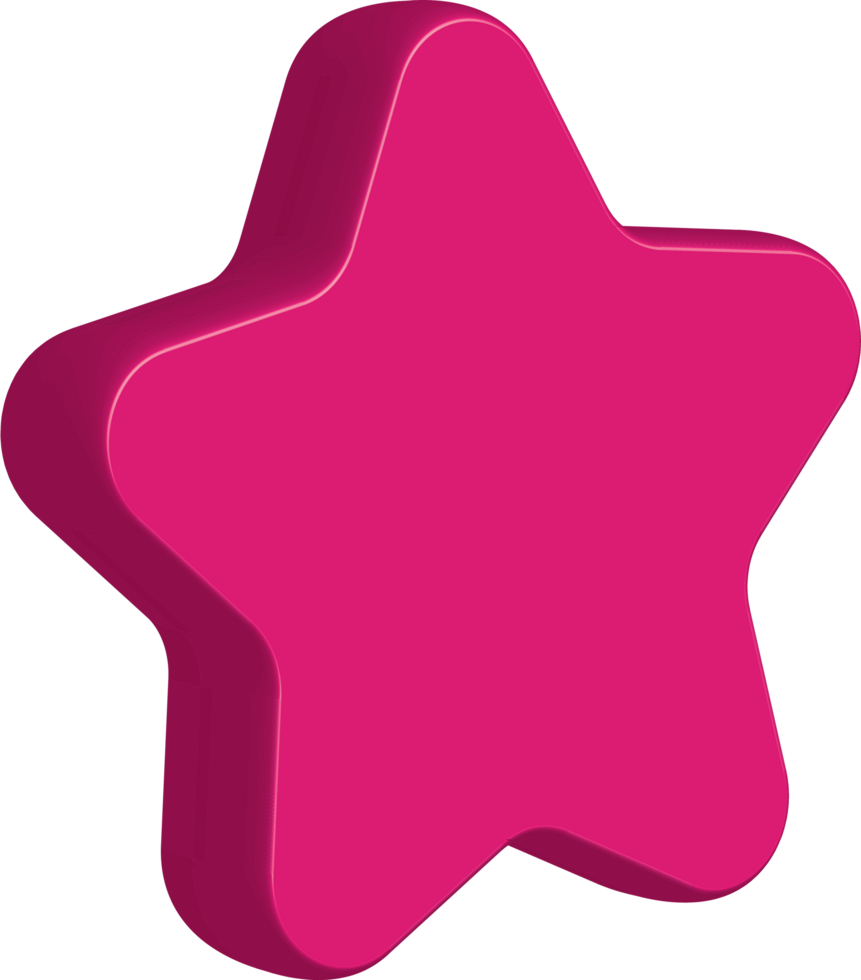 Pink Star-Shaped Object with Bold Colorful and Unique Appearance png