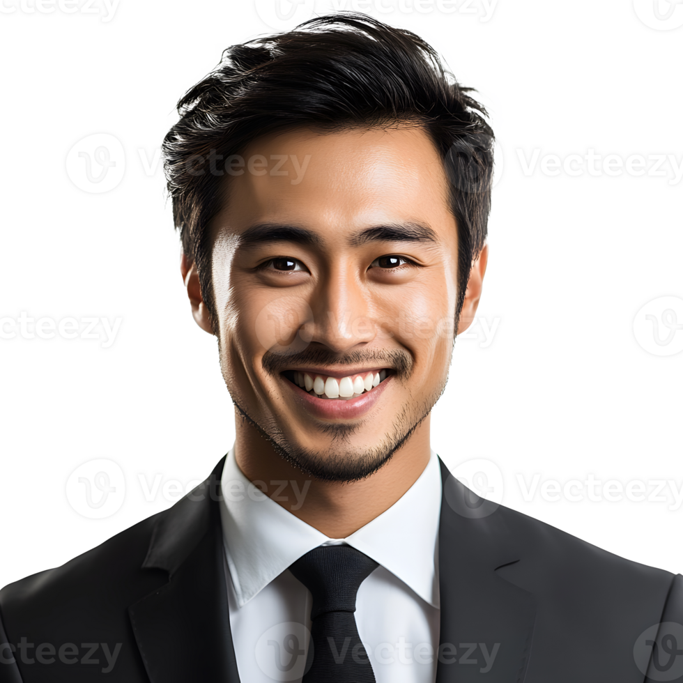 A smiling man in a suit and tie png