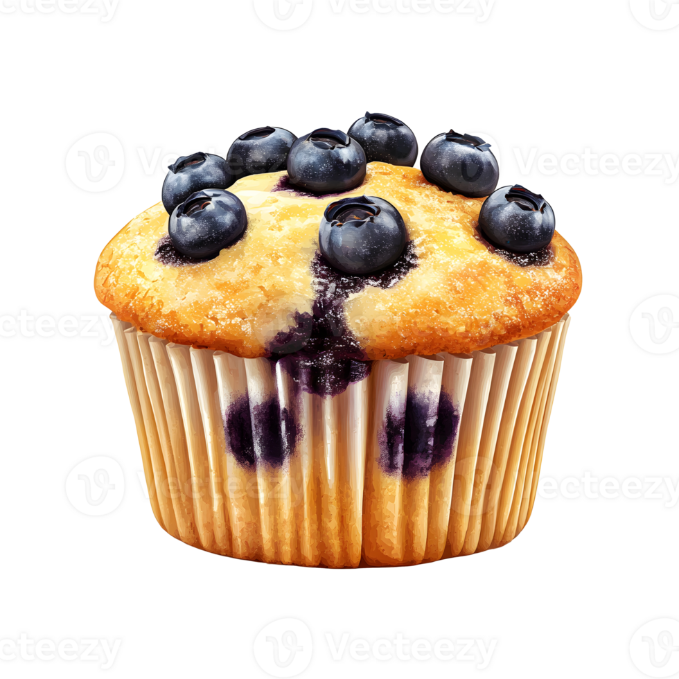 A muffin with blueberries on it png