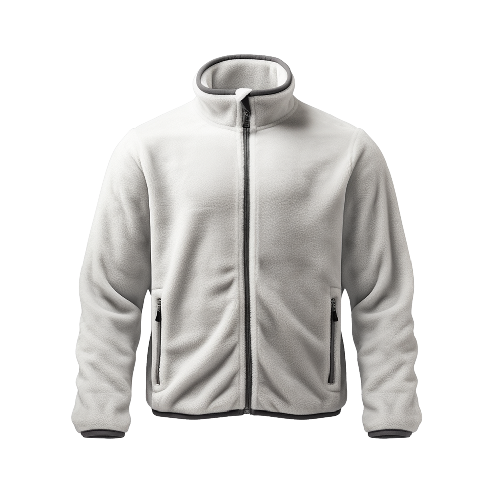 Fashionable fleece jacket with smooth fabric png